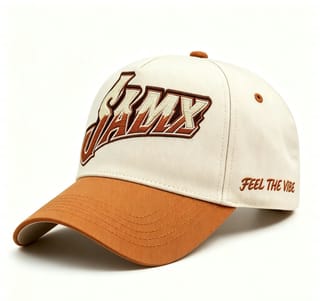 Custom Script Embroidery Camp Cap with Purple Brim thumb 5