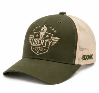 Custom Patriotic Embroidery Trucker Cap with Mesh Back thumb 3