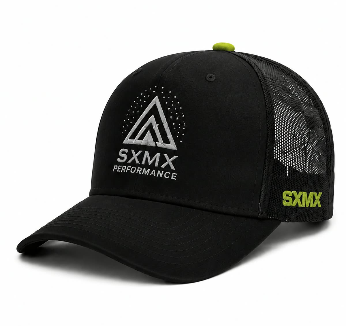 Custom Lime Accent Trucker Cap with Embroidered Logo - image 1