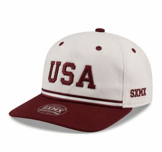 Custom American Flag Eagle Print Camp Cap with Rope Trim thumb 5