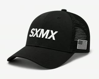 Custom Text Embroidery Trucker Cap with Mesh Back