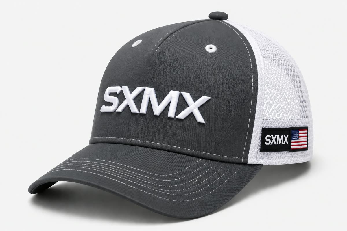 Custom Two-Tone Trucker Cap with Flag Patch - image 1