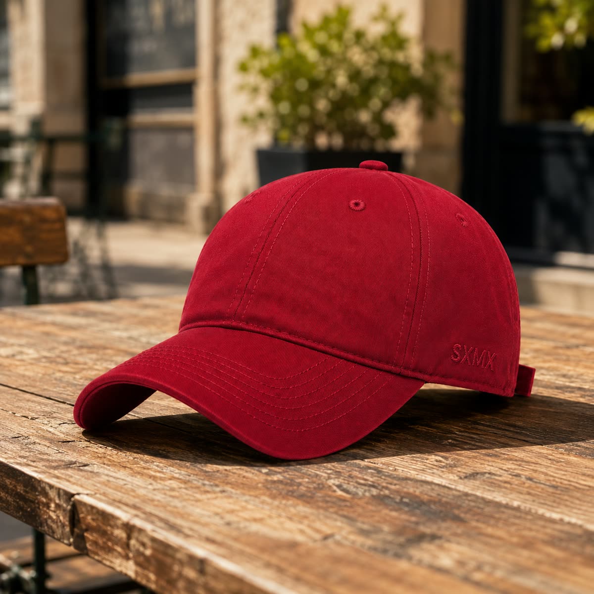 Custom Cream Washed Cotton Dad Cap scene