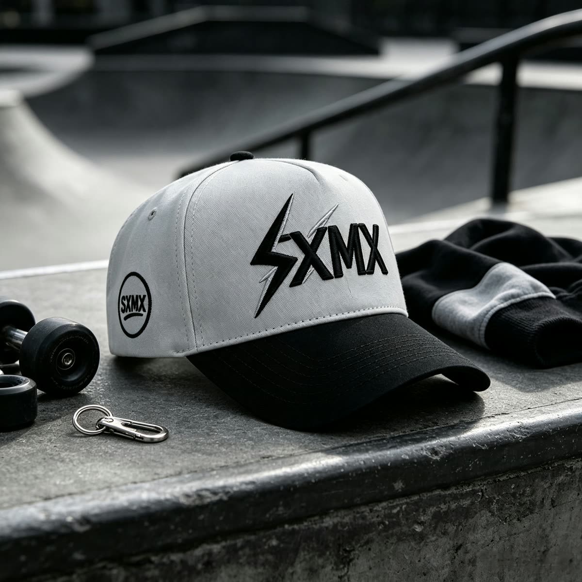 Custom American Flag Patch Trucker Cap with Contrast Brim scene