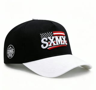 Custom American Flag Patch Trucker Cap with Contrast Brim