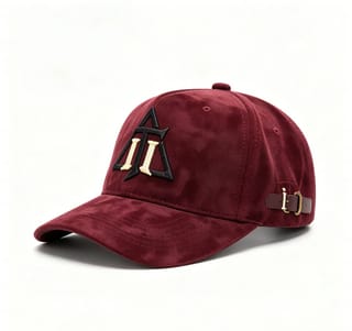 Custom Suede Camo Texture Camp Cap with Leather Strap thumb 3