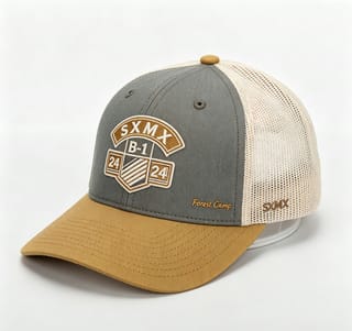 Custom Olive Embroidered Crest Trucker Cap with Mesh Back thumb 3