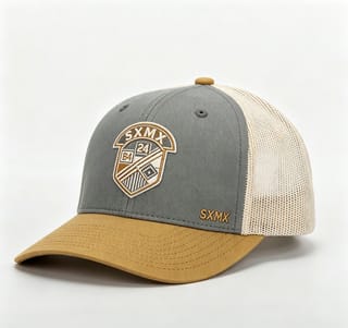 Custom Olive Embroidered Crest Trucker Cap with Mesh Back thumb 5