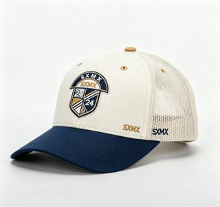 Custom Black Shield Patch Trucker Cap with Mesh Back thumb 4
