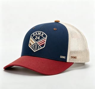 Custom Hexagon Shield Patch Trucker Cap