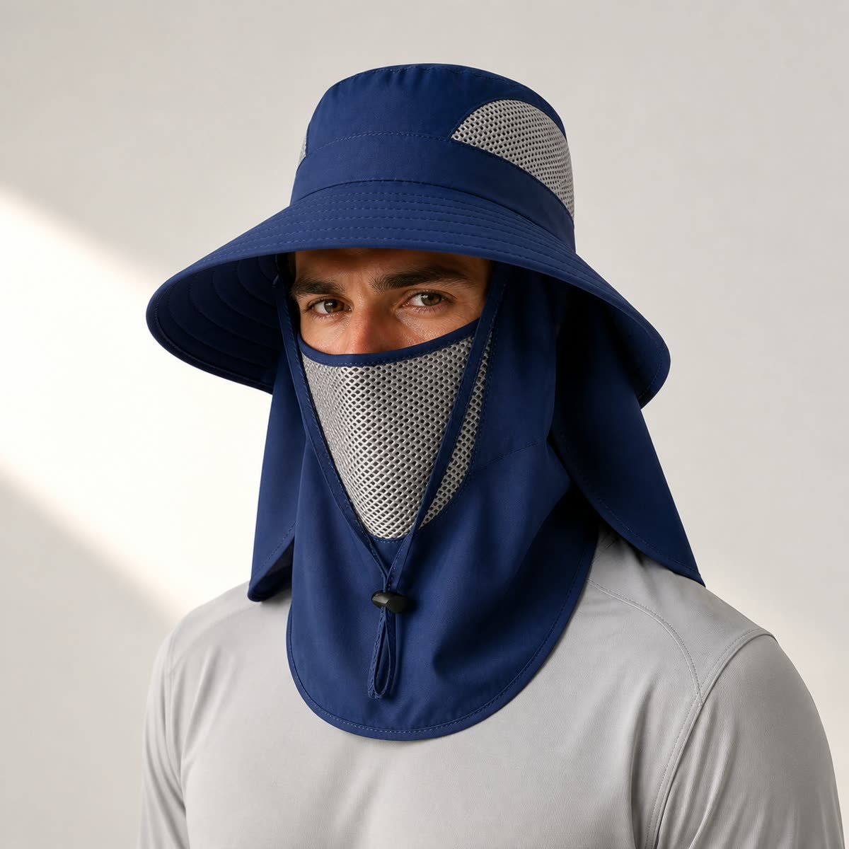 Custom Sun Bucket Hat with 6 Colorway Options on model