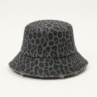 Custom Leopard Distressed Bucket Hat with 6 Colorways thumb 2