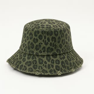 Custom Leopard Distressed Bucket Hat with 6 Colorways thumb 4
