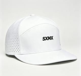 Custom Black Perforated Camp Cap with Flat Brim thumb 8