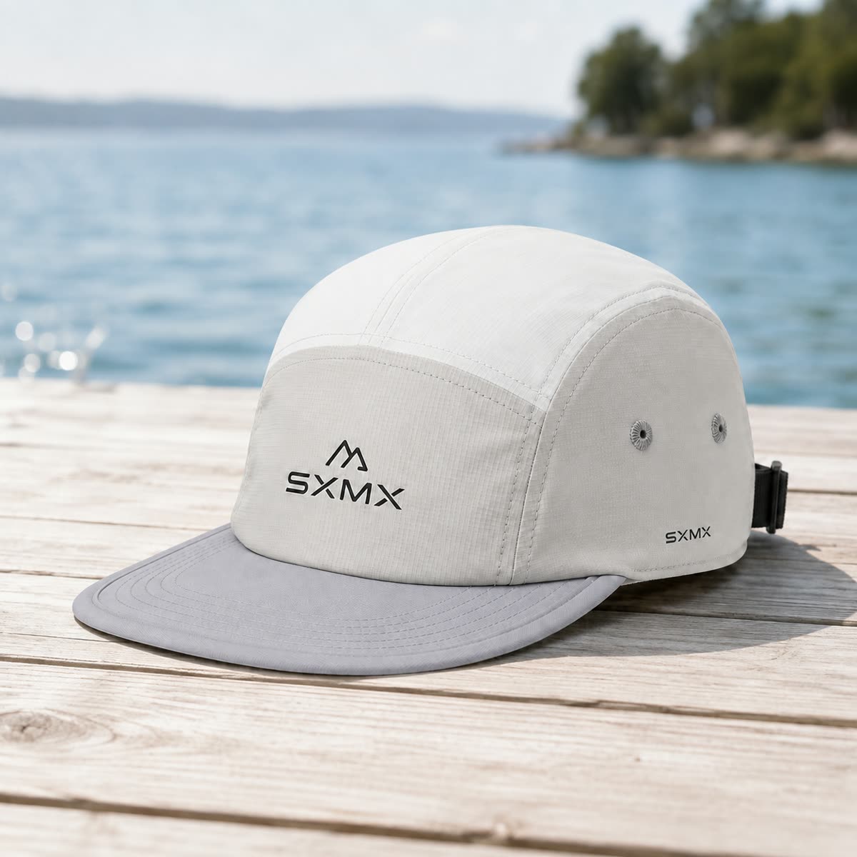 Custom Ripstop Two-Tone Camp Cap with Tonal Embroidery scene