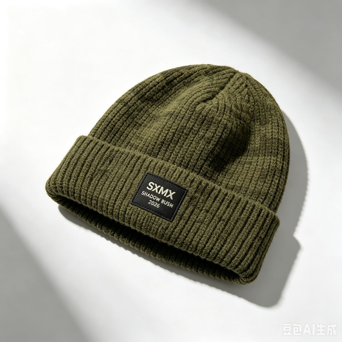 Custom Patch Embroidered Acrylic Knit Beanie, Cuffed | Custom Hat