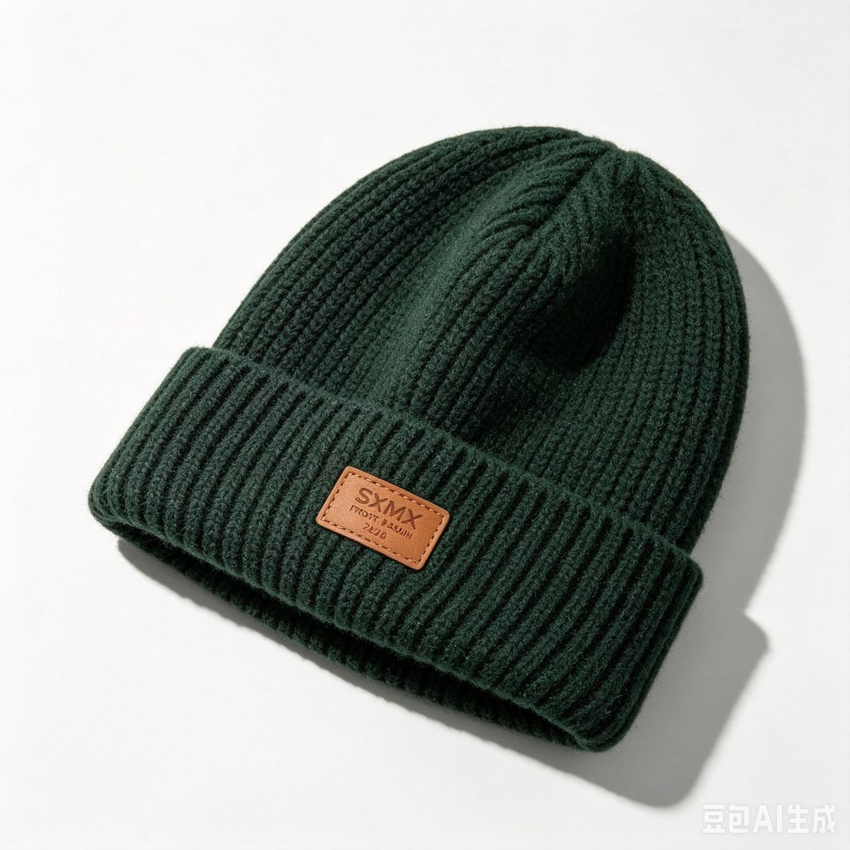 Custom Patch Embroidered Acrylic Knit Beanie, Cuffed | Custom Hat