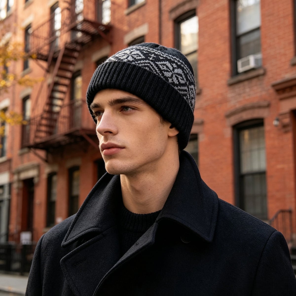 Custom Beanie – Style 02 on model