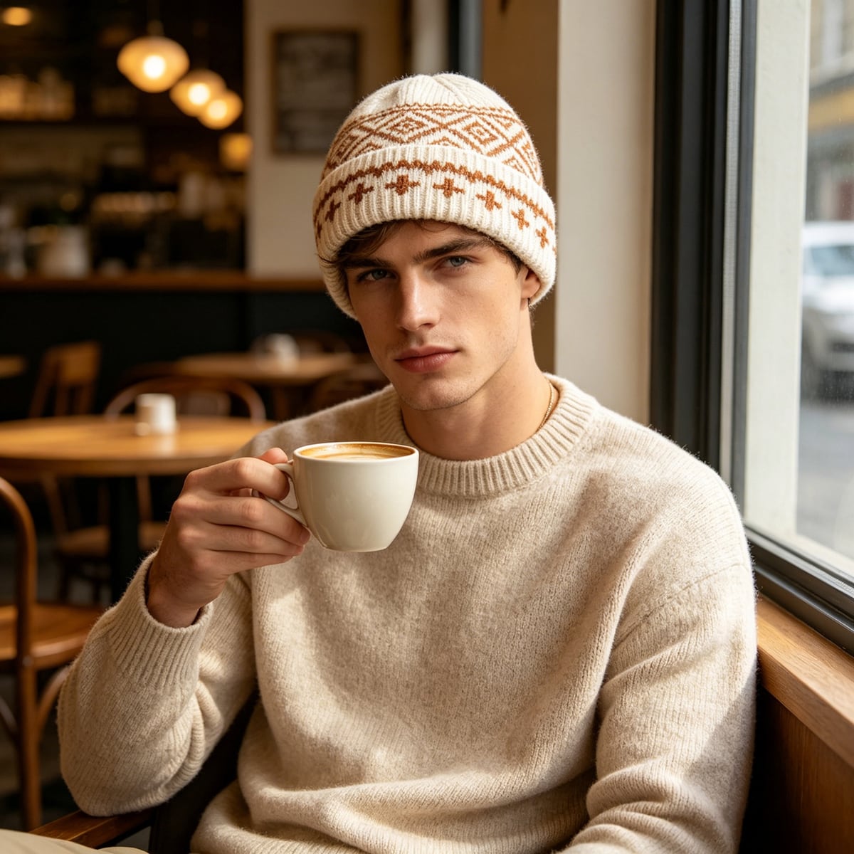 Custom Beanie – Style 02 on model