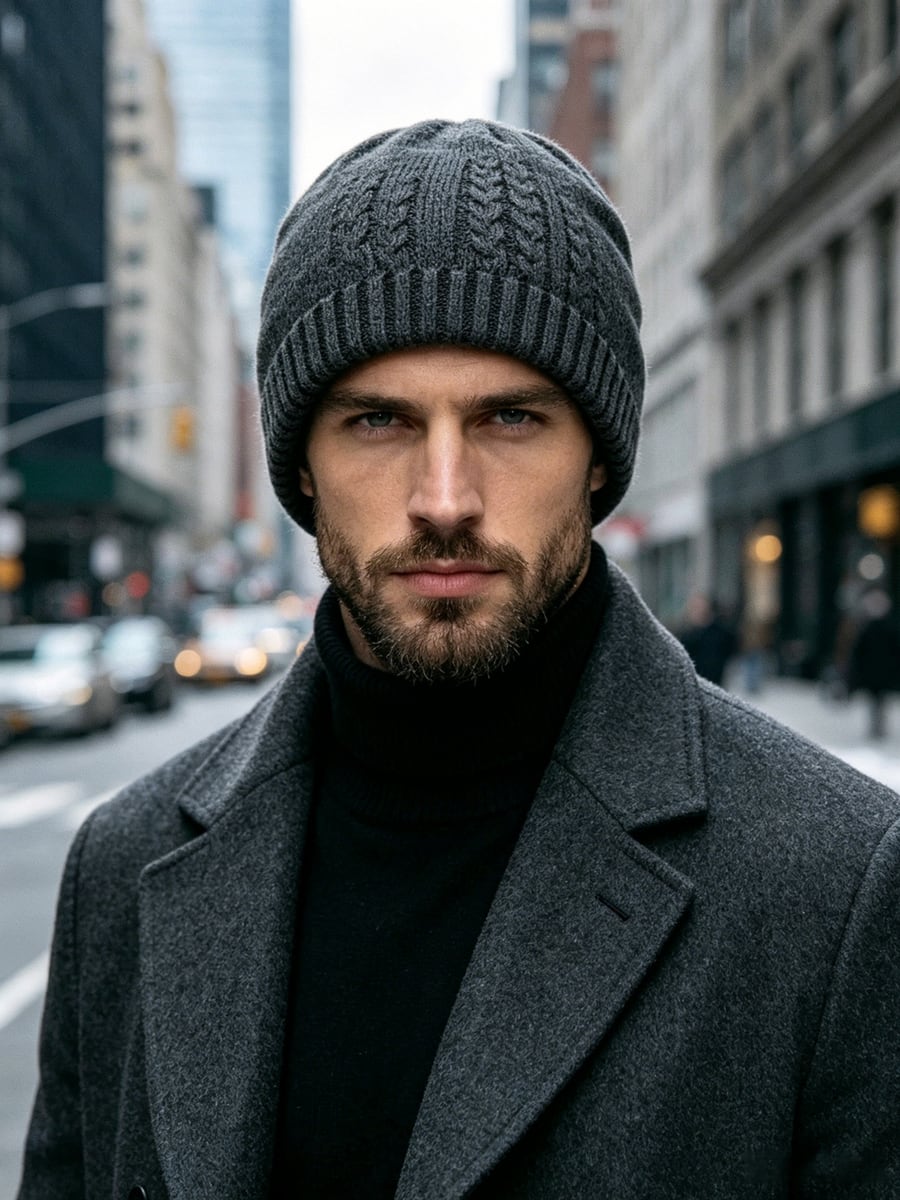Custom Beanie – Style 03 on model