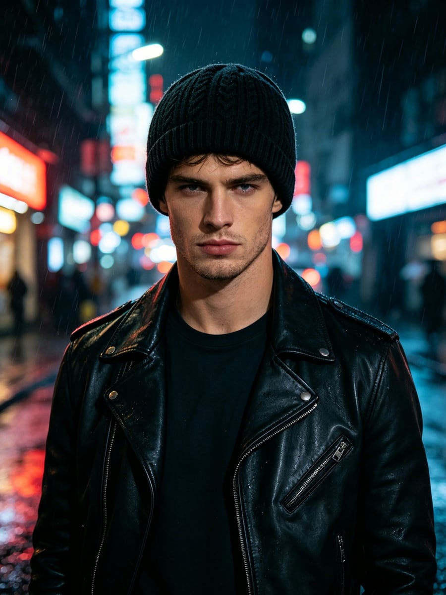 Custom Beanie – Style 03 on model