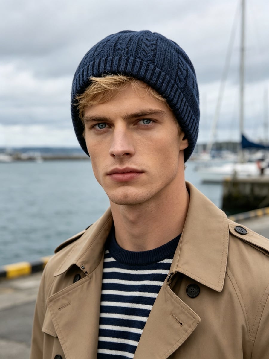 Custom Beanie – Style 03 on model