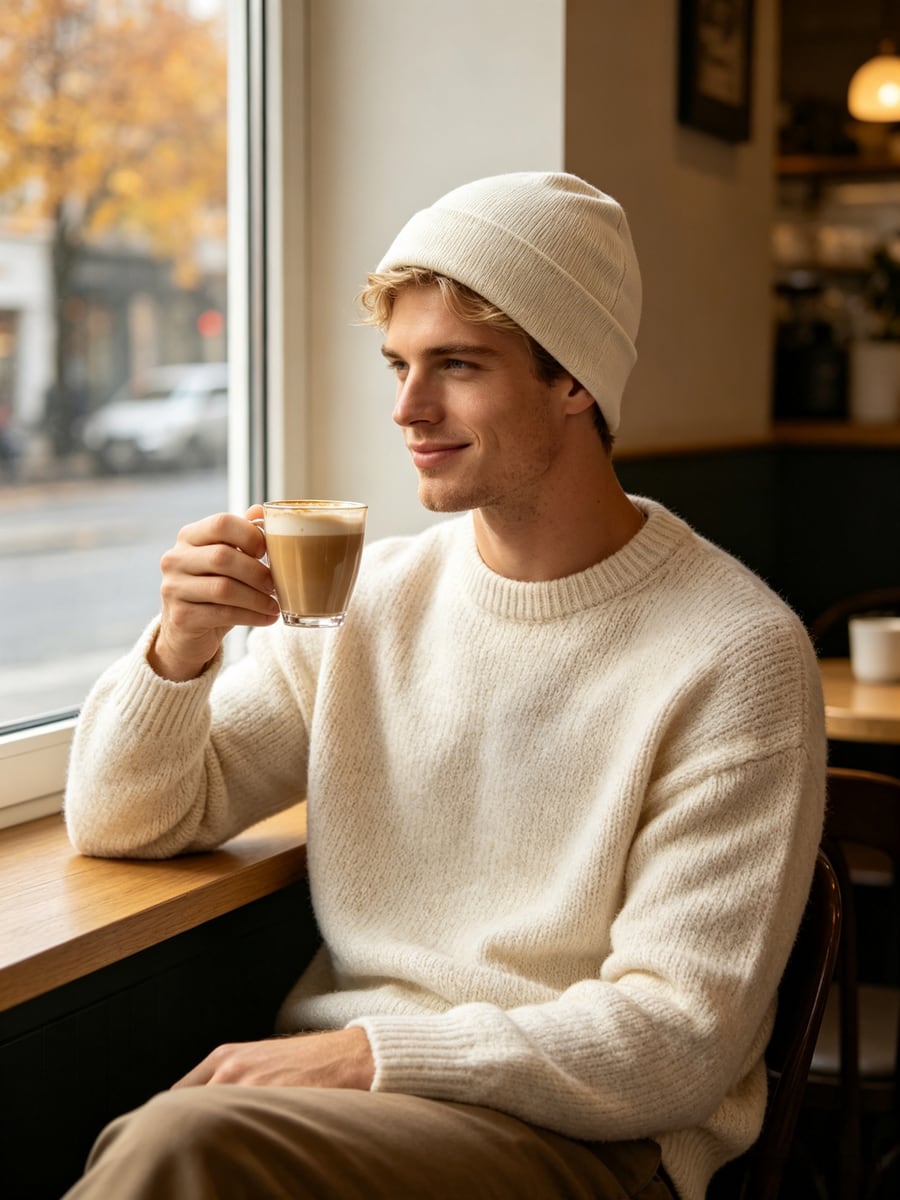 Custom Beanie – Style 04 on model