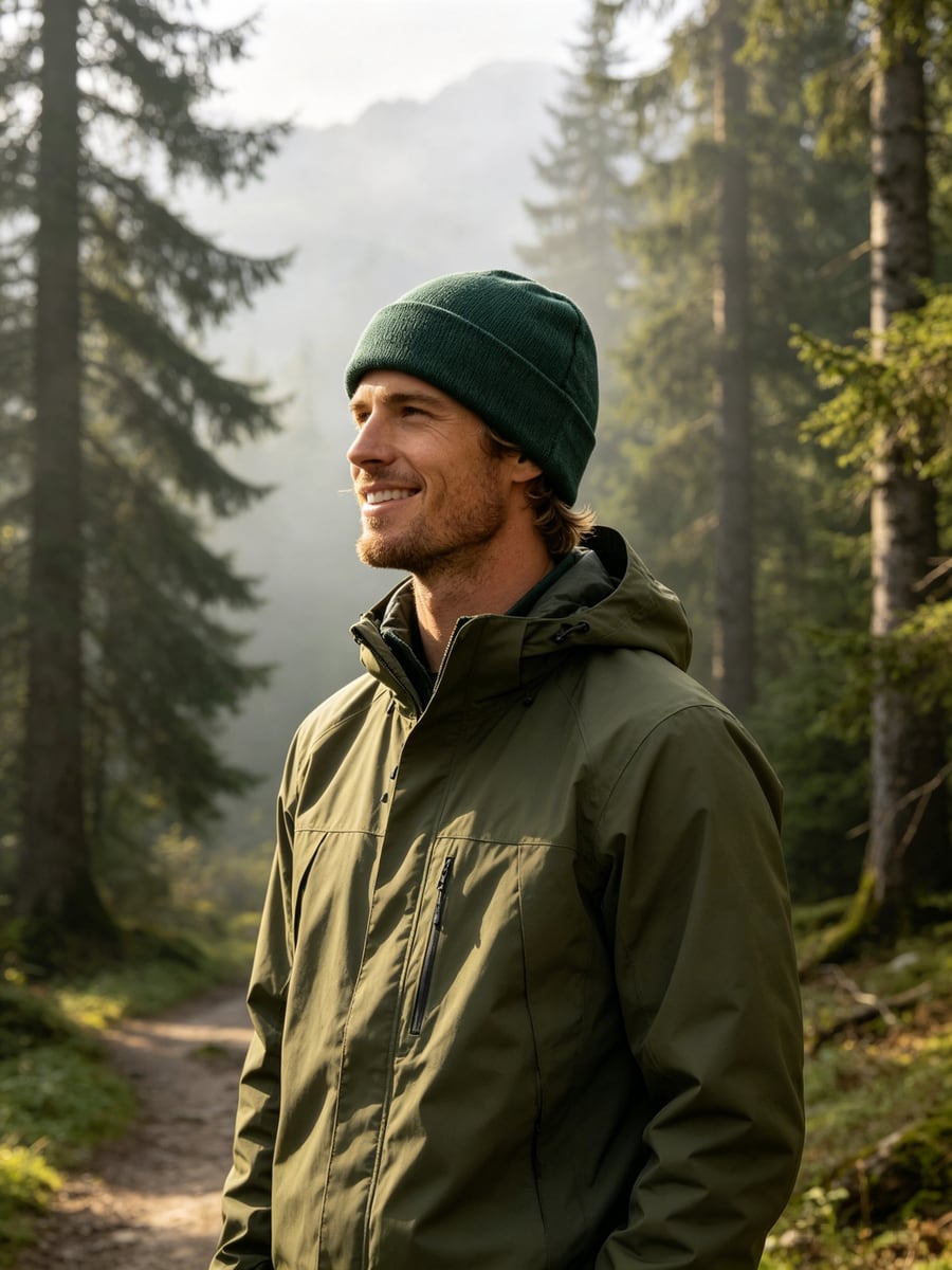 Custom Beanie – Style 04 on model
