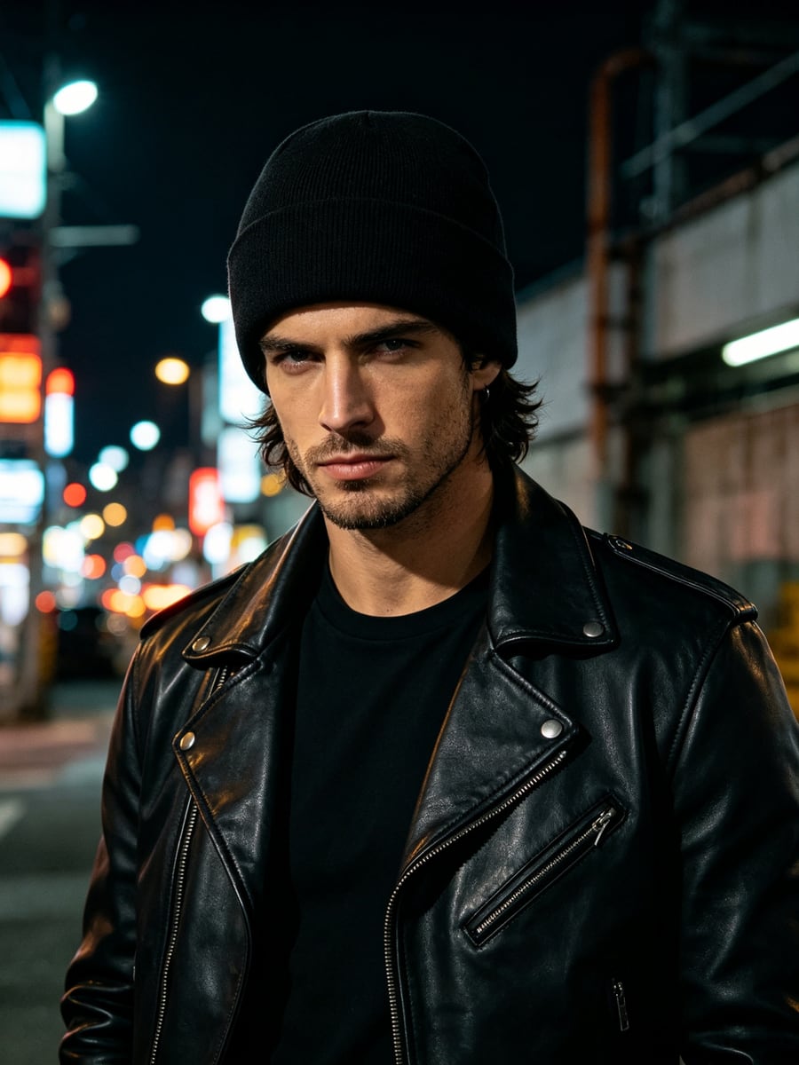 Custom Beanie – Style 04 on model