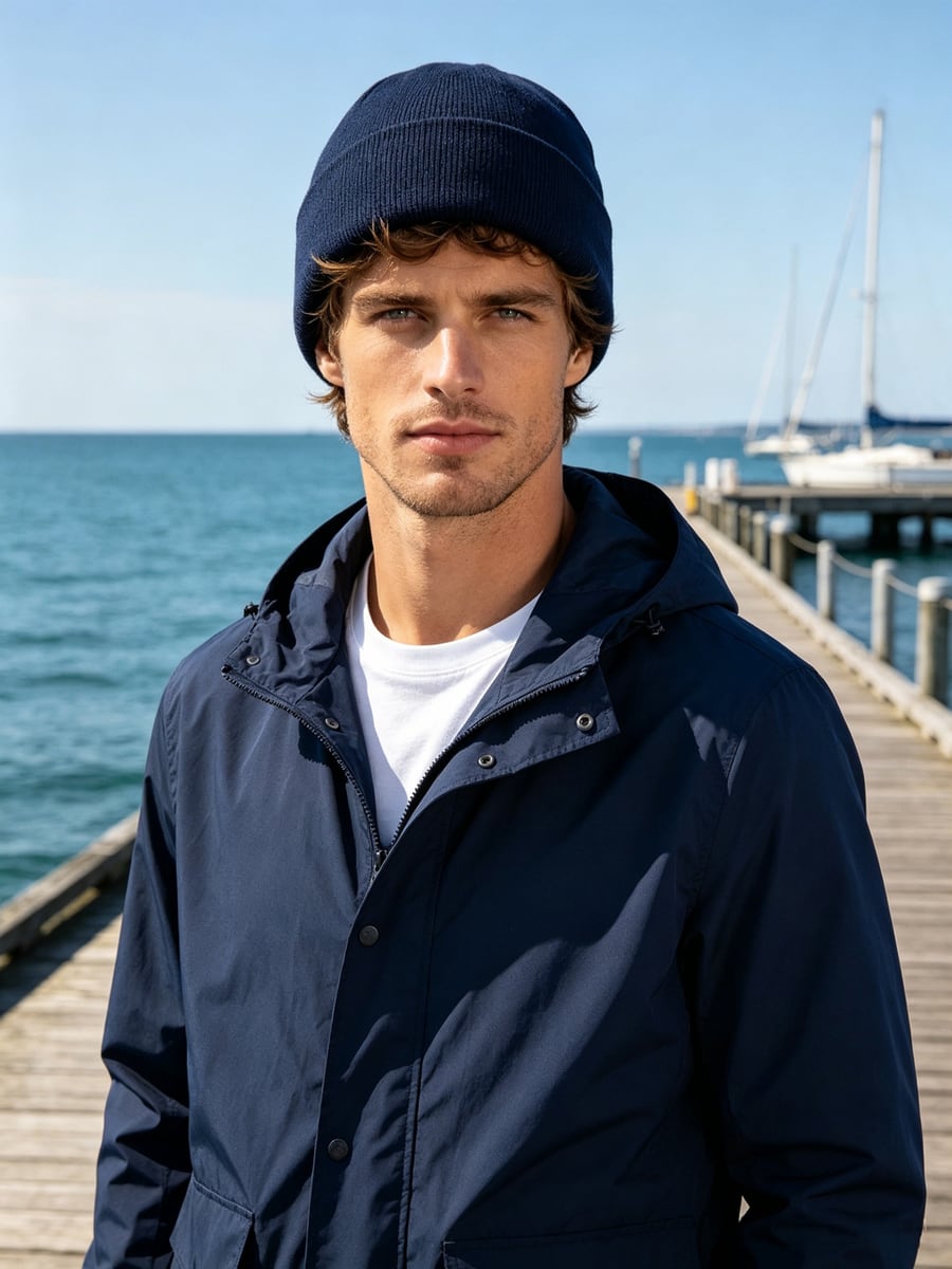Custom Beanie – Style 04 on model
