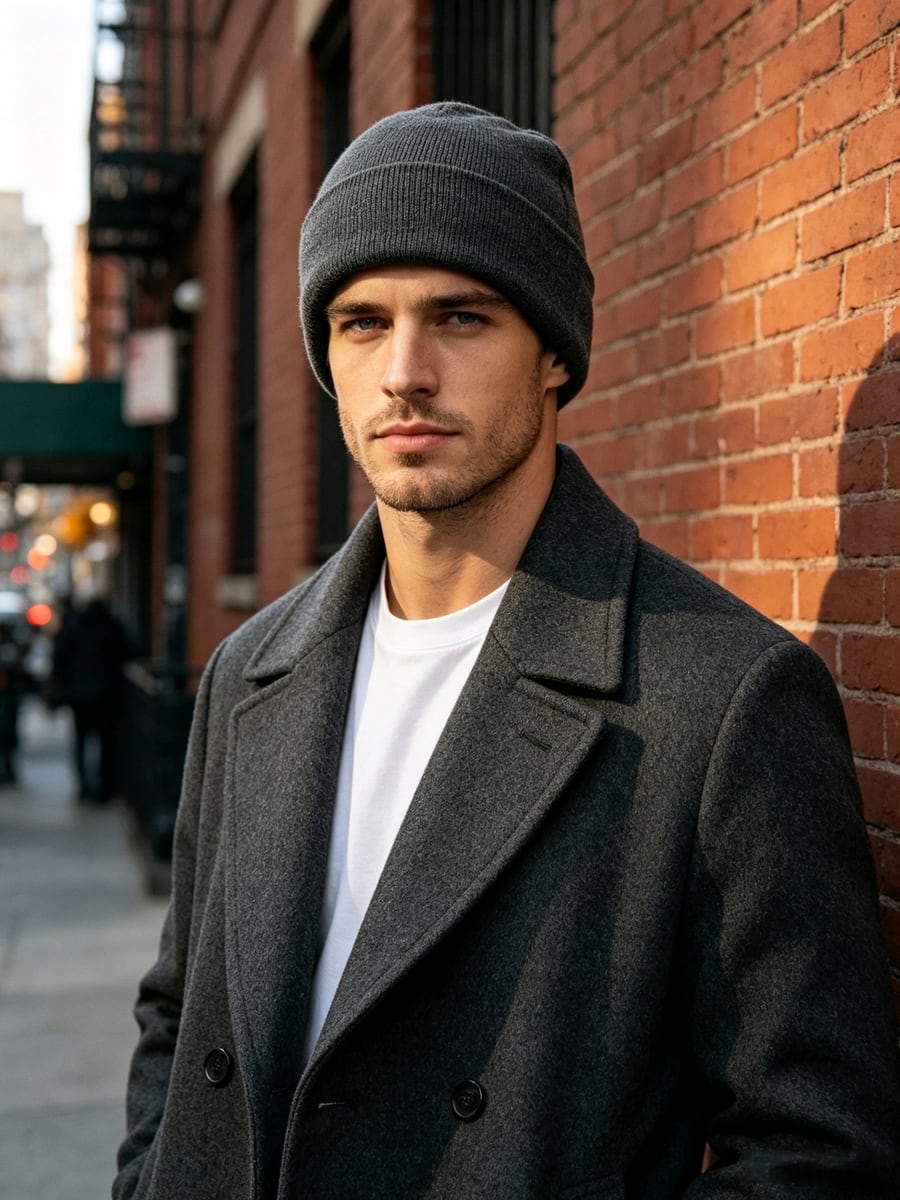 Custom Beanie – Style 04 on model