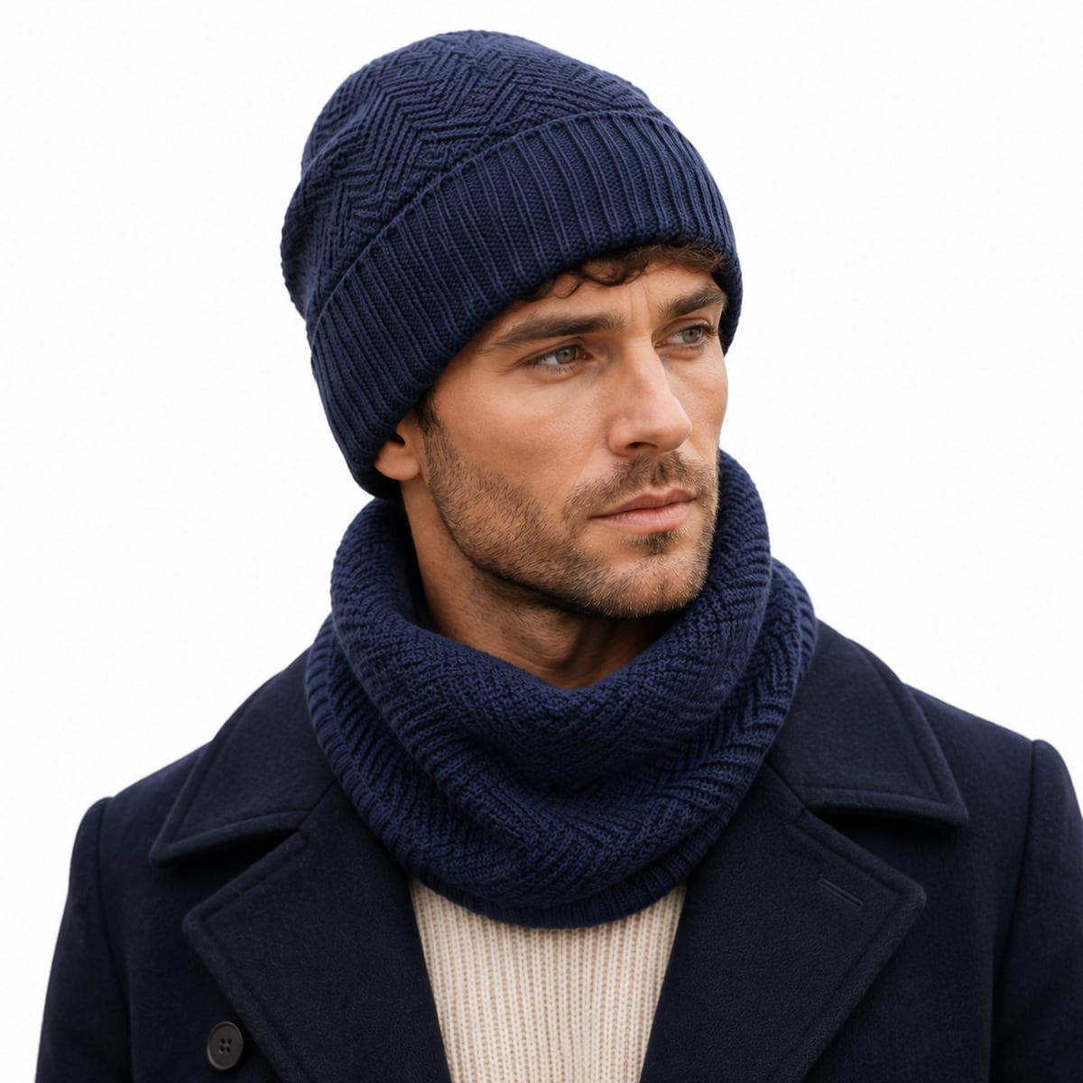 Custom Beanie – Style 05 on model