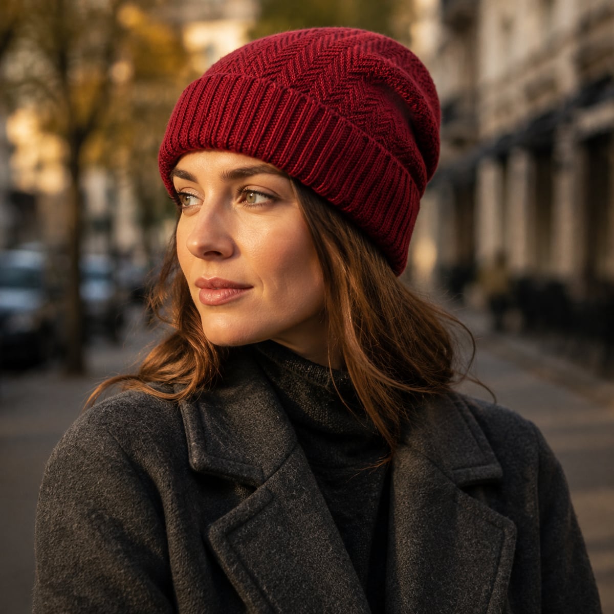 Custom Beanie – Style 05 on model