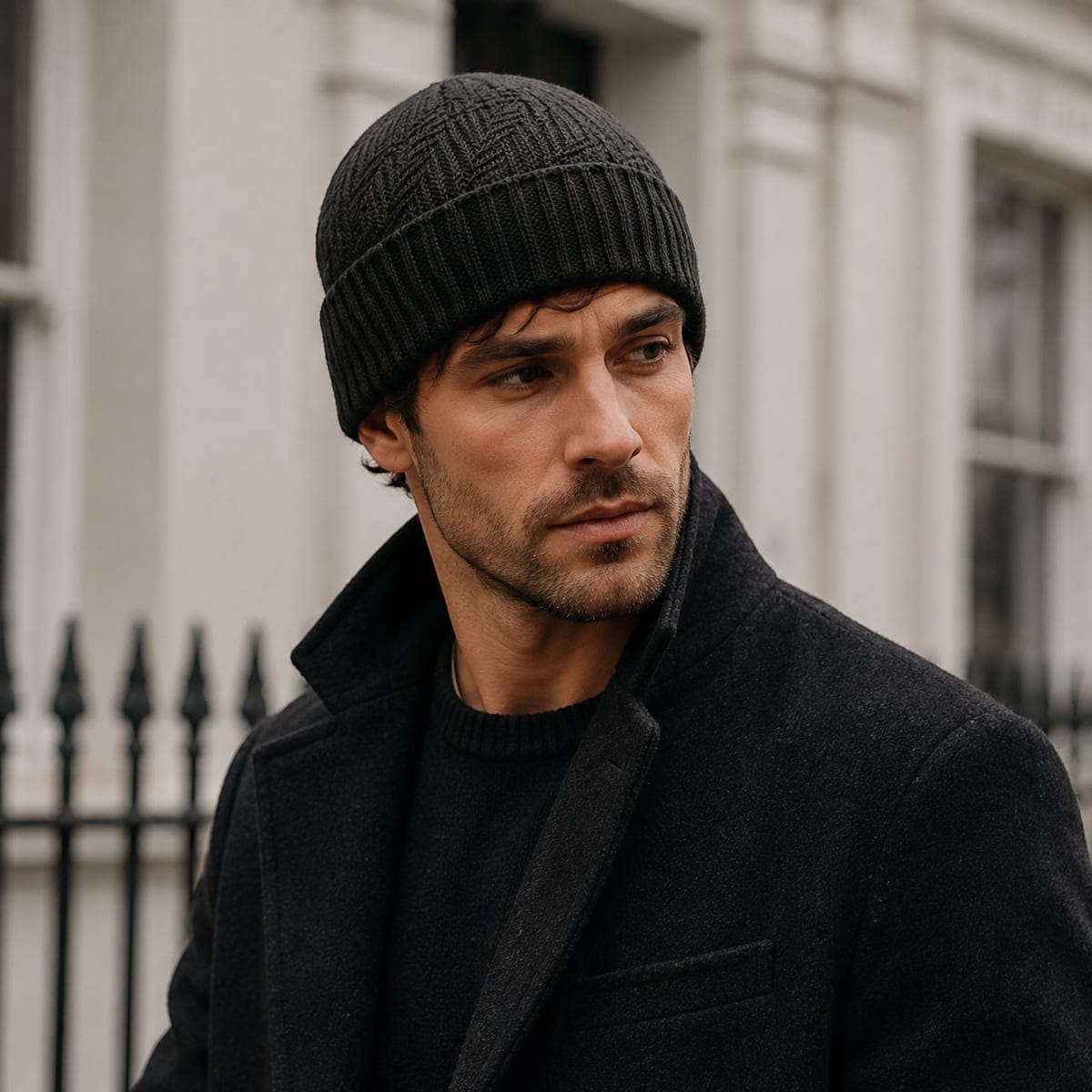 Custom Beanie – Style 05 on model