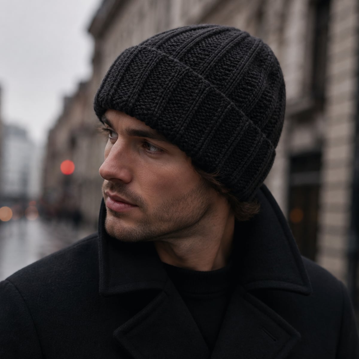 Custom Beanie – Style 07 on model
