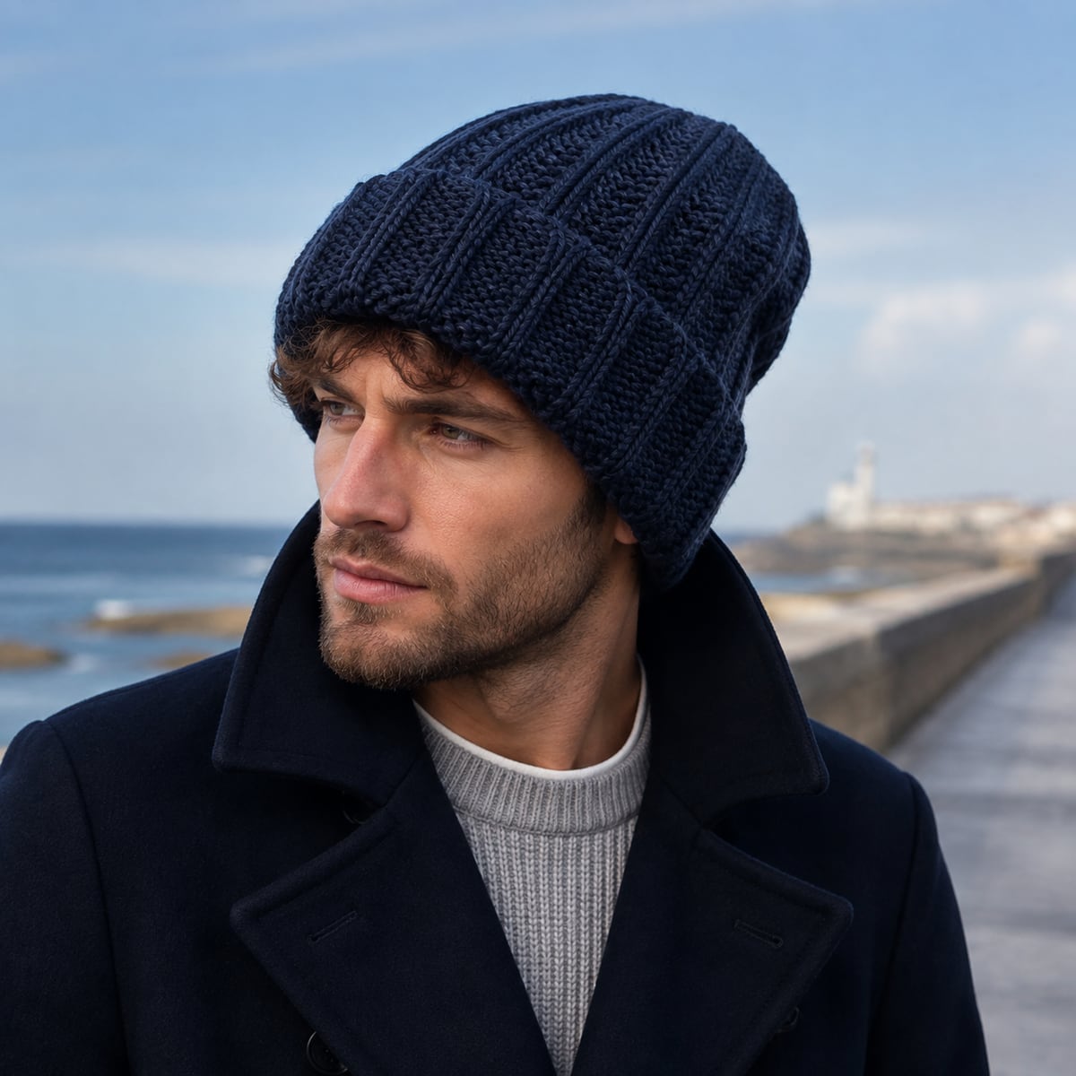Custom Beanie – Style 07 on model