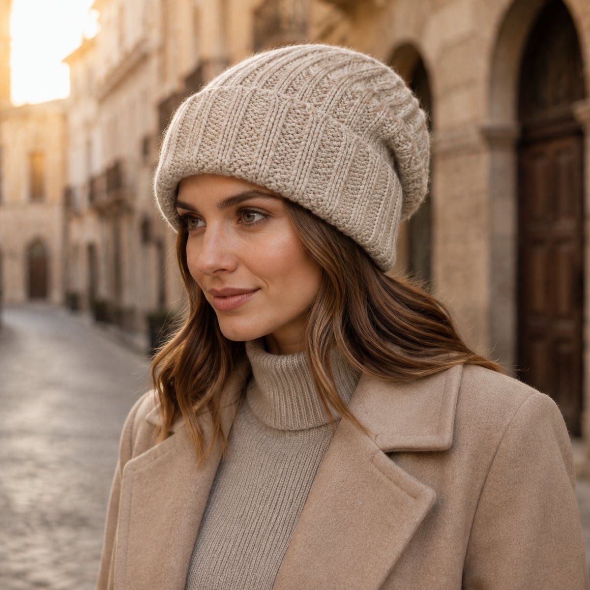 Custom Beanie – Style 07 on model