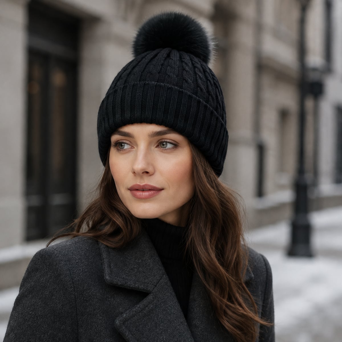 Custom Beanie – Style 08 on model