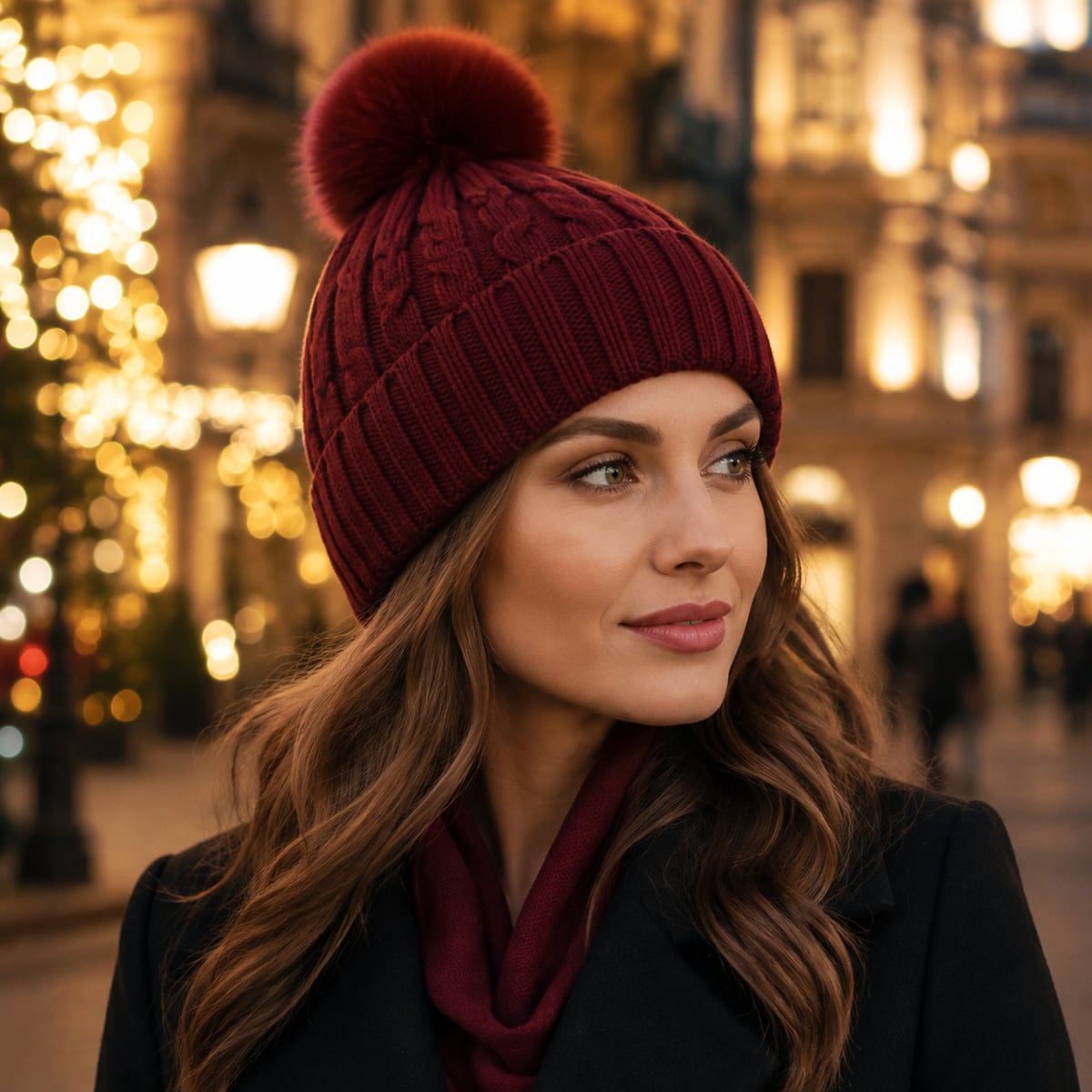 Custom Beanie – Style 08 on model