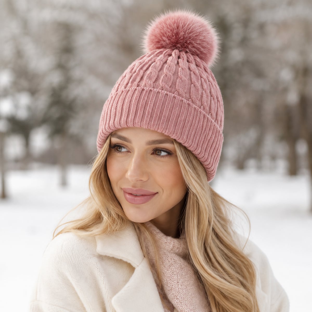 Custom Beanie – Style 08 on model