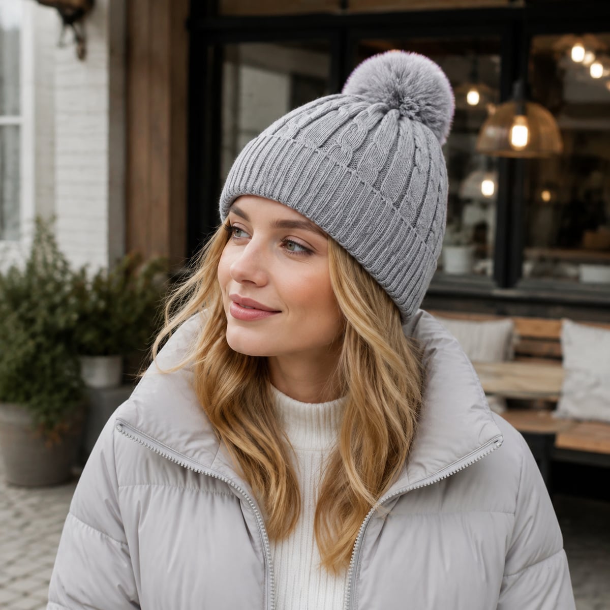 Custom Beanie – Style 08 on model