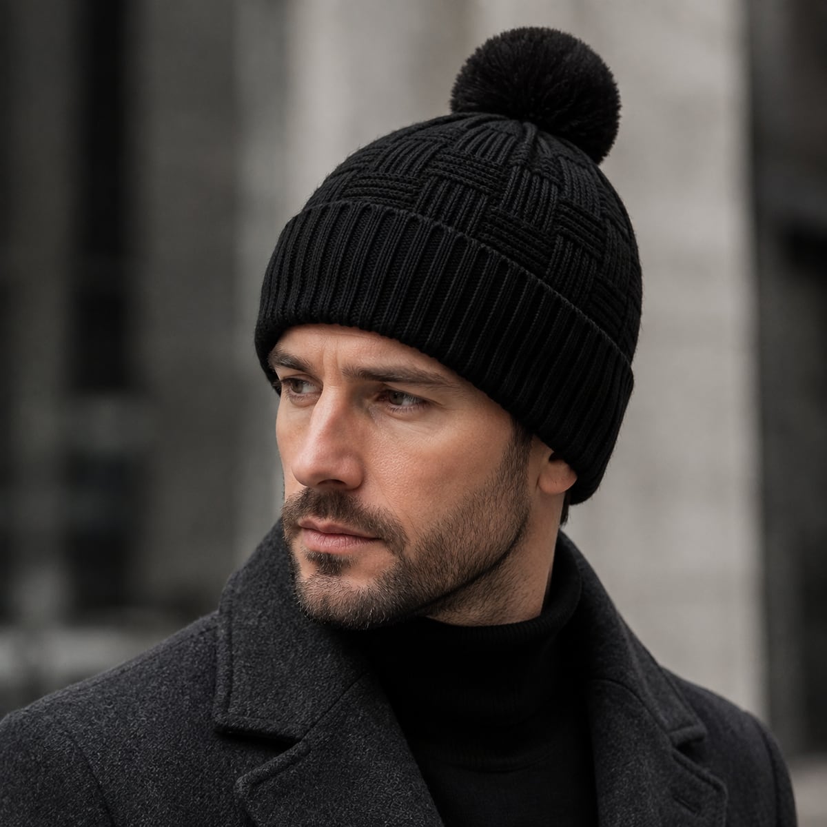 Custom Beanie – Style 10 on model