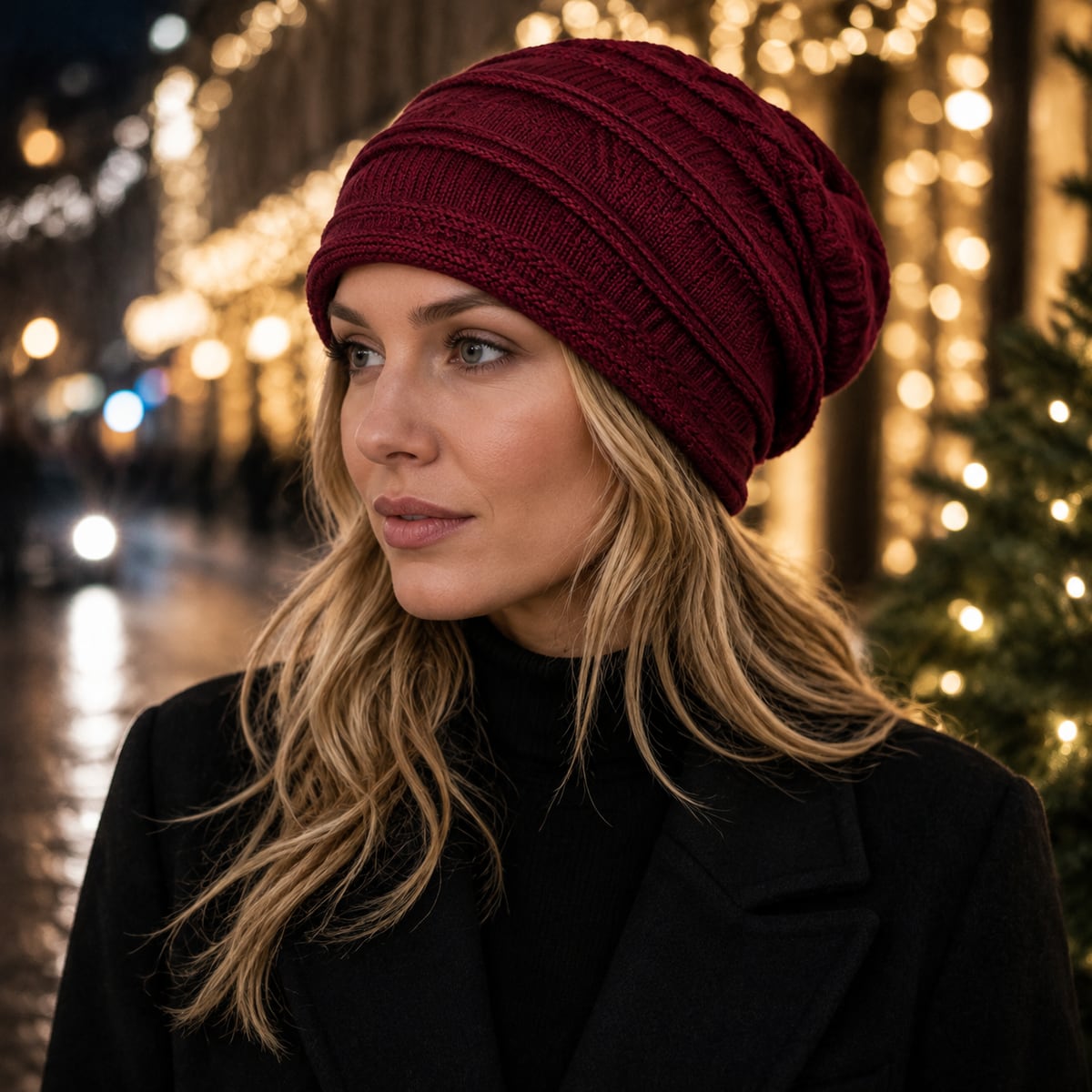 Custom Beanie – Style 11 on model