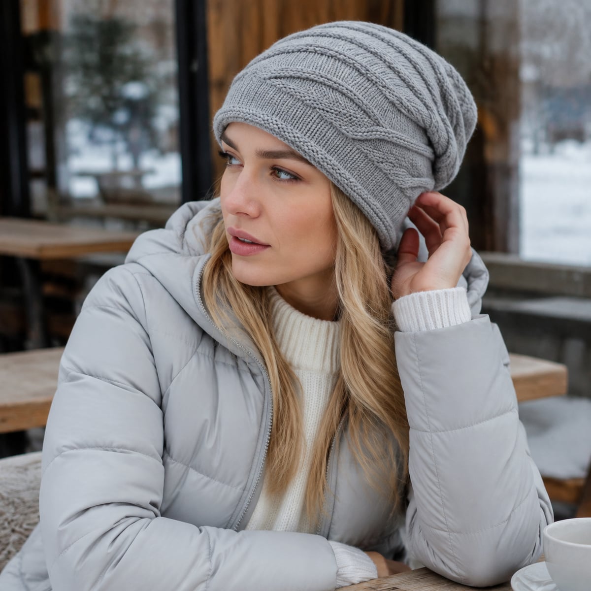 Custom Beanie – Style 11 on model