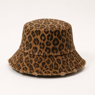 Custom Leopard Distressed Bucket Hat – Style 04