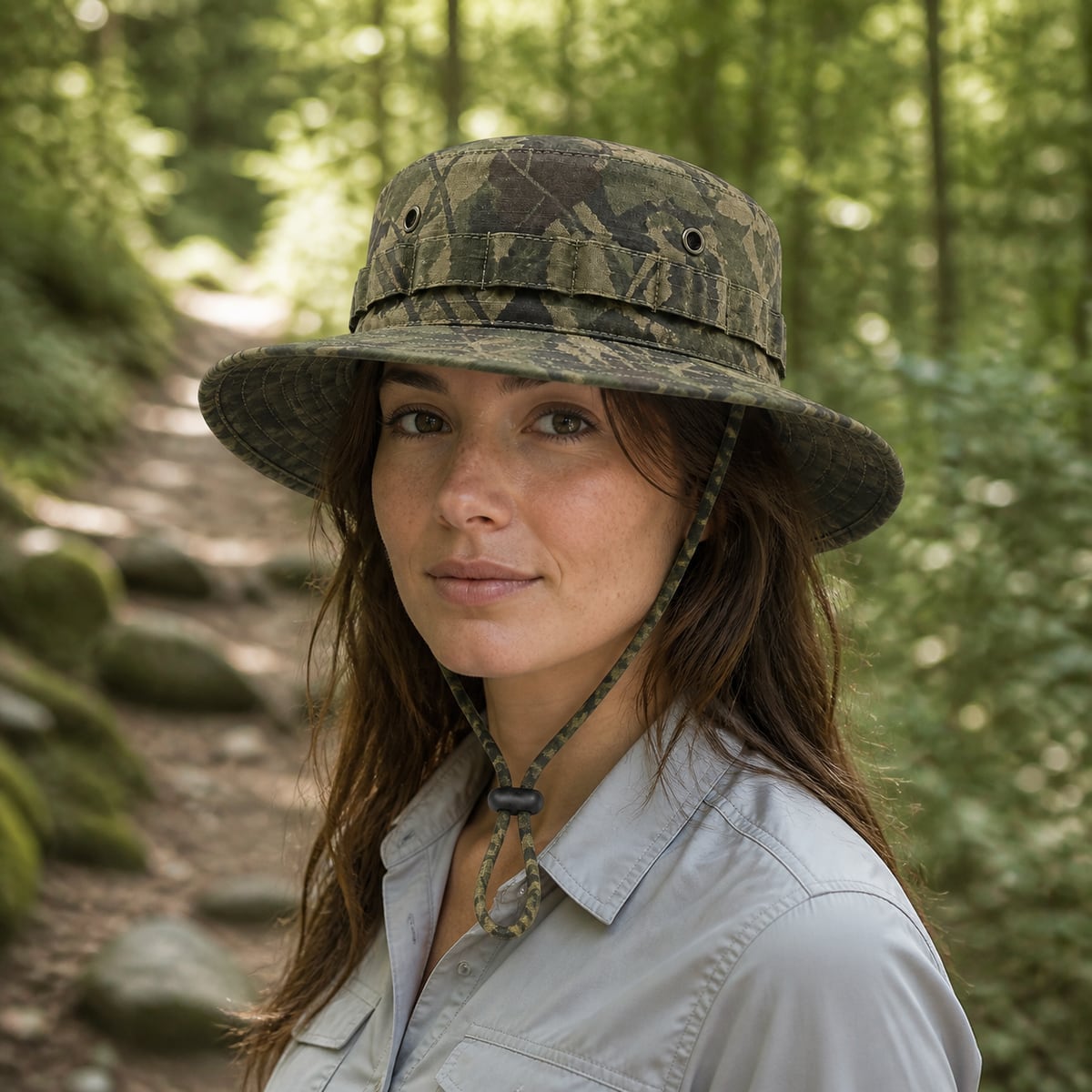 Custom Camo Boonie Hat 6 Patterns – Style 13 on model
