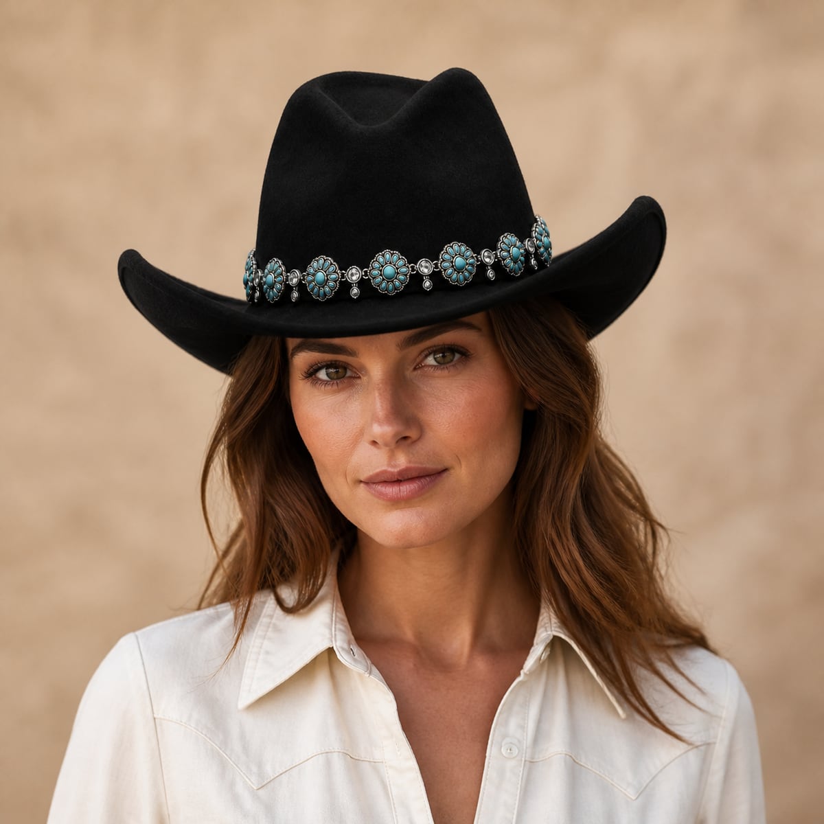Custom Cowboy Hat – Style 01 on model