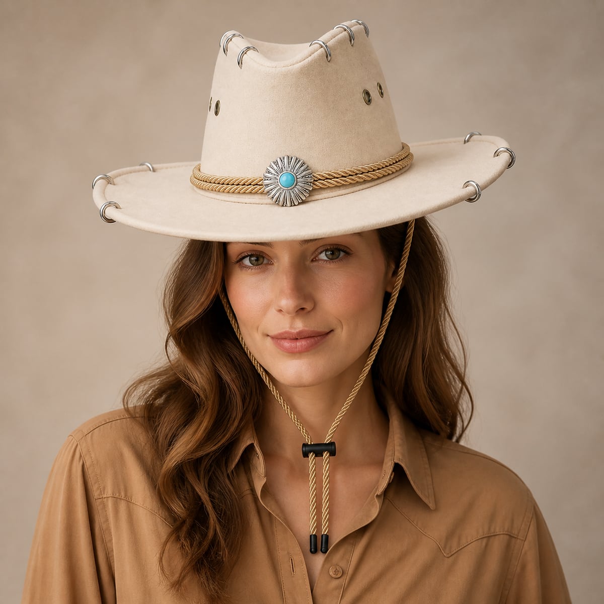 Custom Cowboy Hat – Style 02 on model