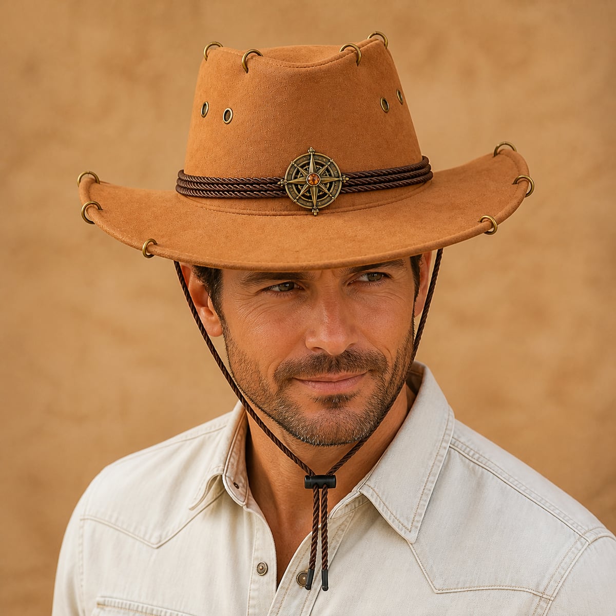 Custom Cowboy Hat – Style 02 on model