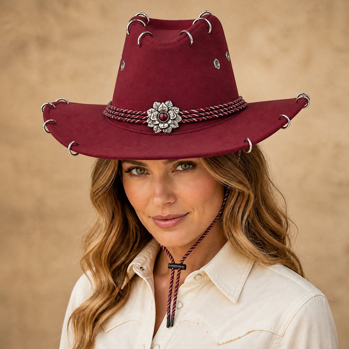Custom Cowboy Hat – Style 02 on model